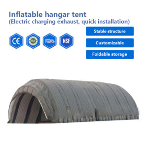 Inflatable hangar tent